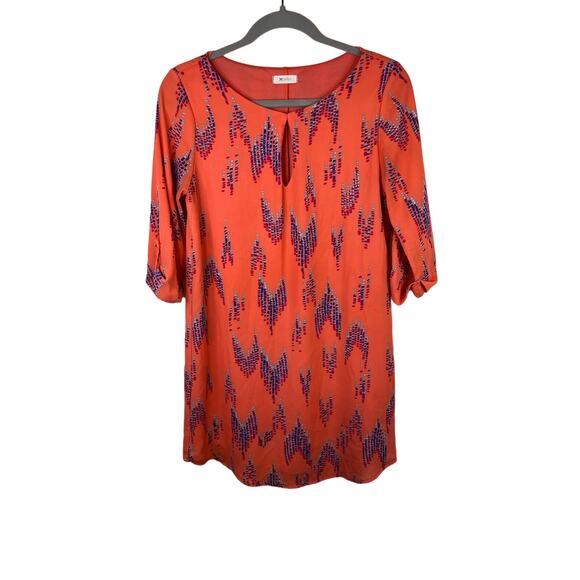 Everly Peach Knee Length Dress - Women's Size Small - Picture 1 of 4